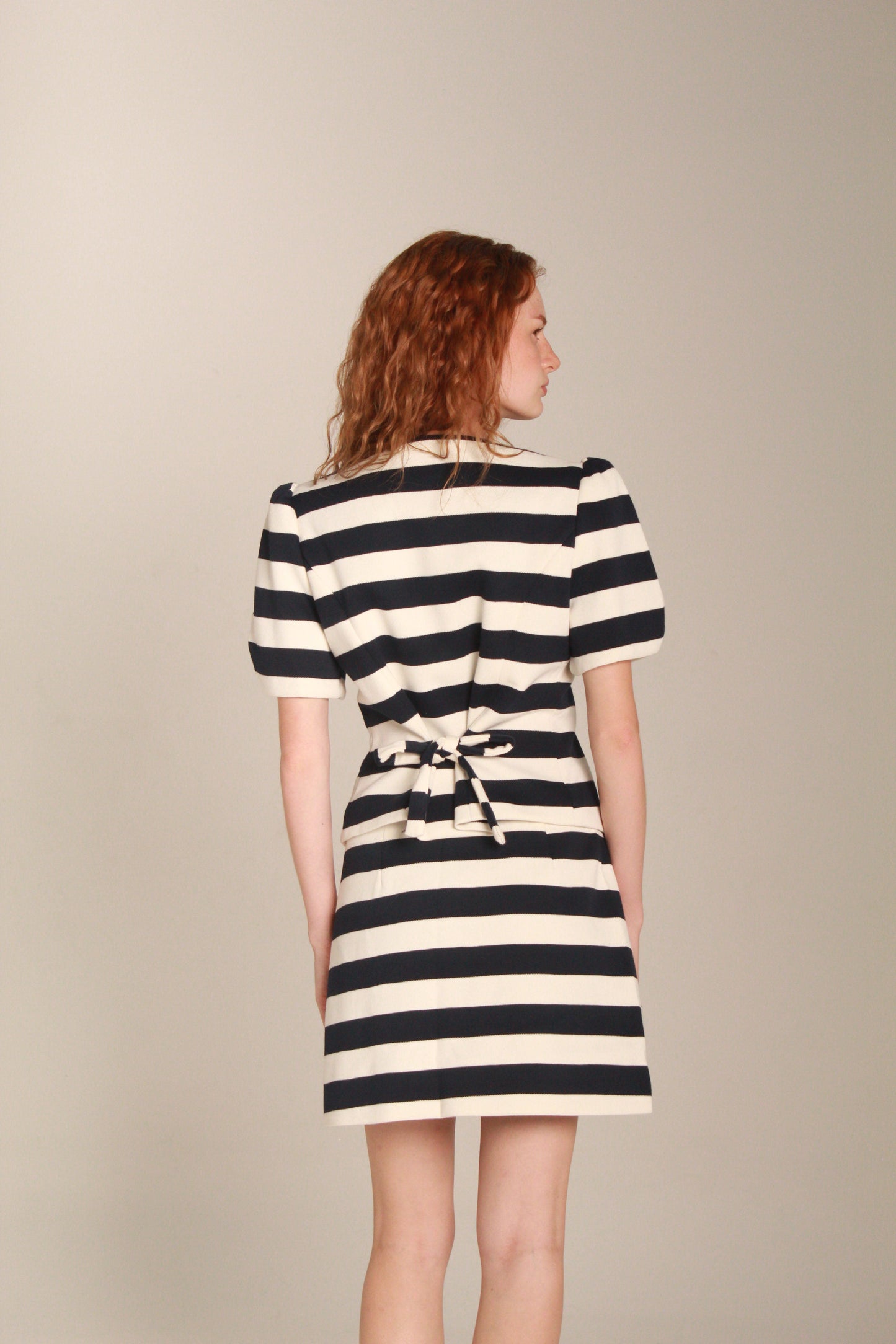 Classic Stripe Blouse — Black & Ivory