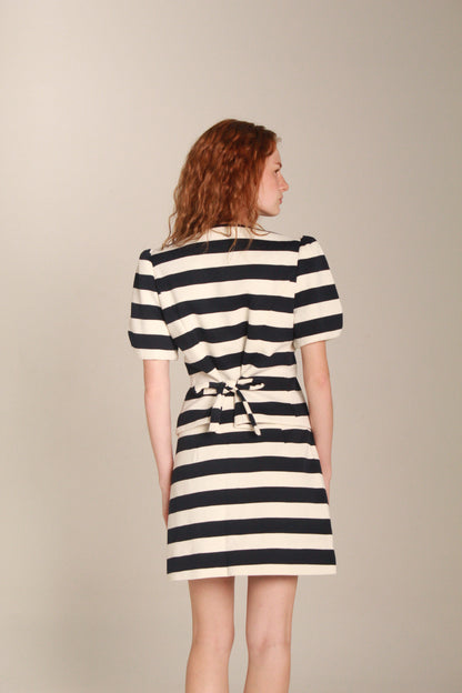 Classic Stripe Blouse — Black & Ivory