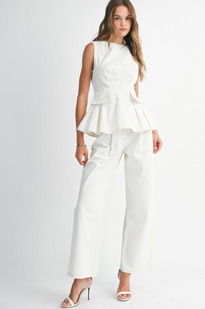 WHITE DENIM BLOUSE