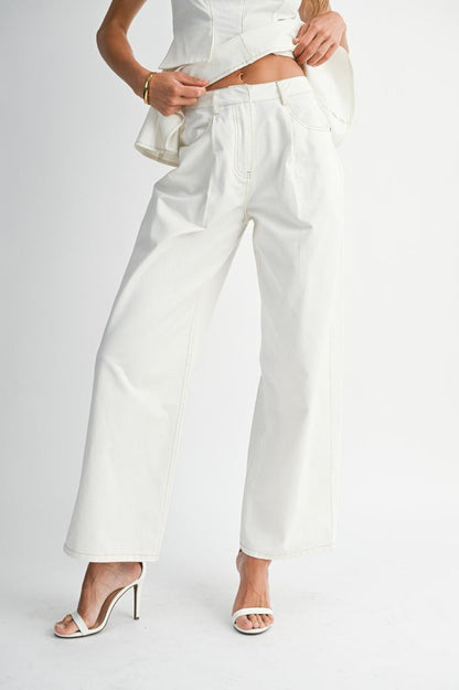 WHITE DENIM PANTS