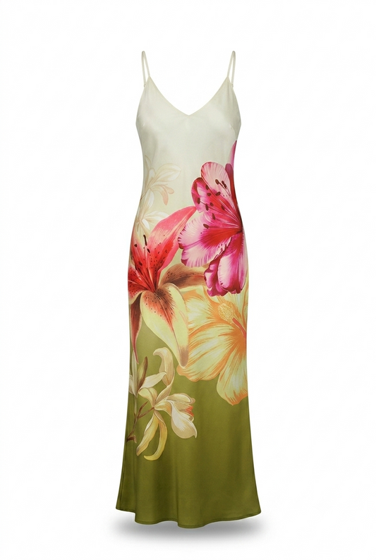 Lily Floral Slip Dress – Maxi de Tirantes con Estampado Floral
