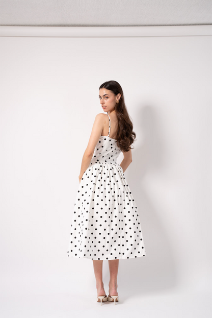 White Dress With Polka Dots