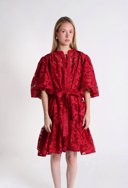 VESTIDO CORTO ROJO