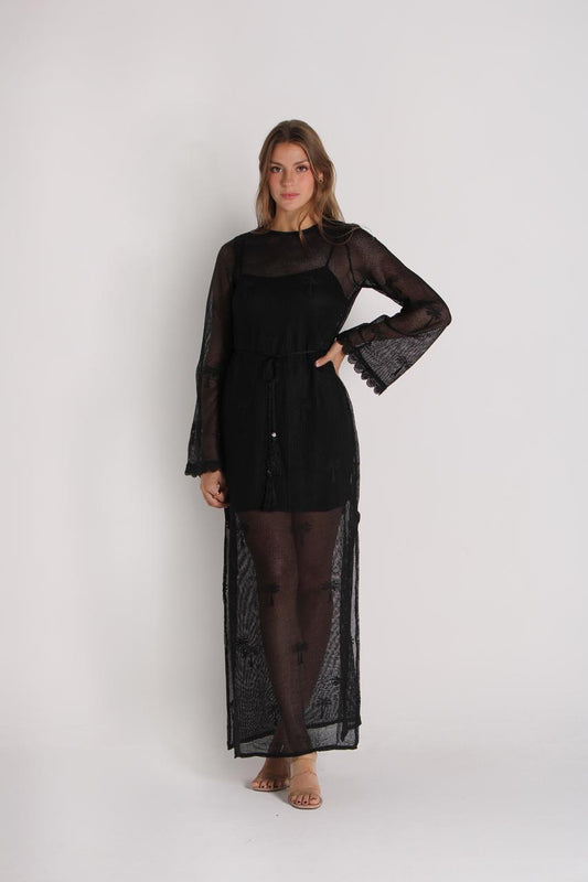 VESTIDO DE MALLA NEGRA