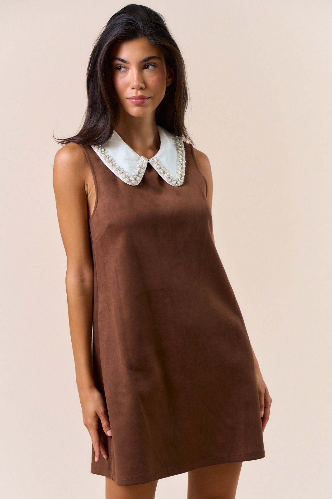 Brown Suede Dress