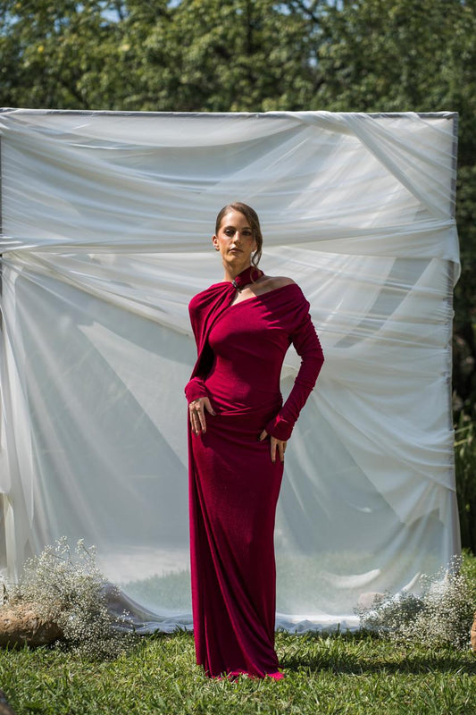Burgundy Dress