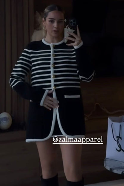 Striped Knit Cardigan