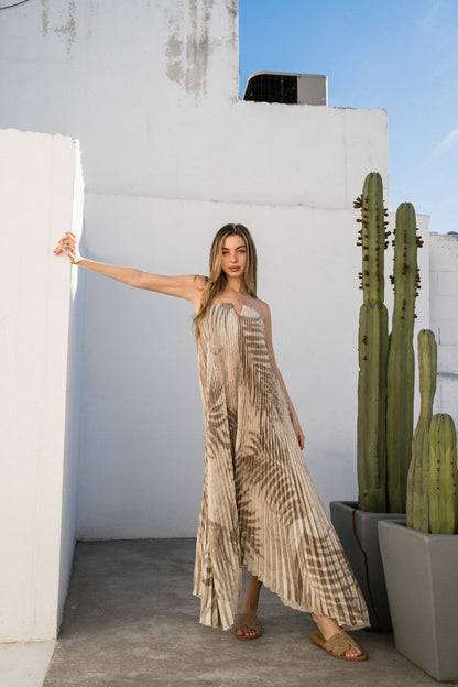 Golden summer dress