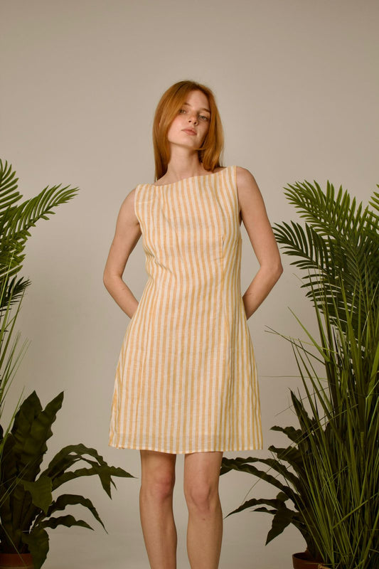 Sunny Stripe Sleeveless Mini Dress