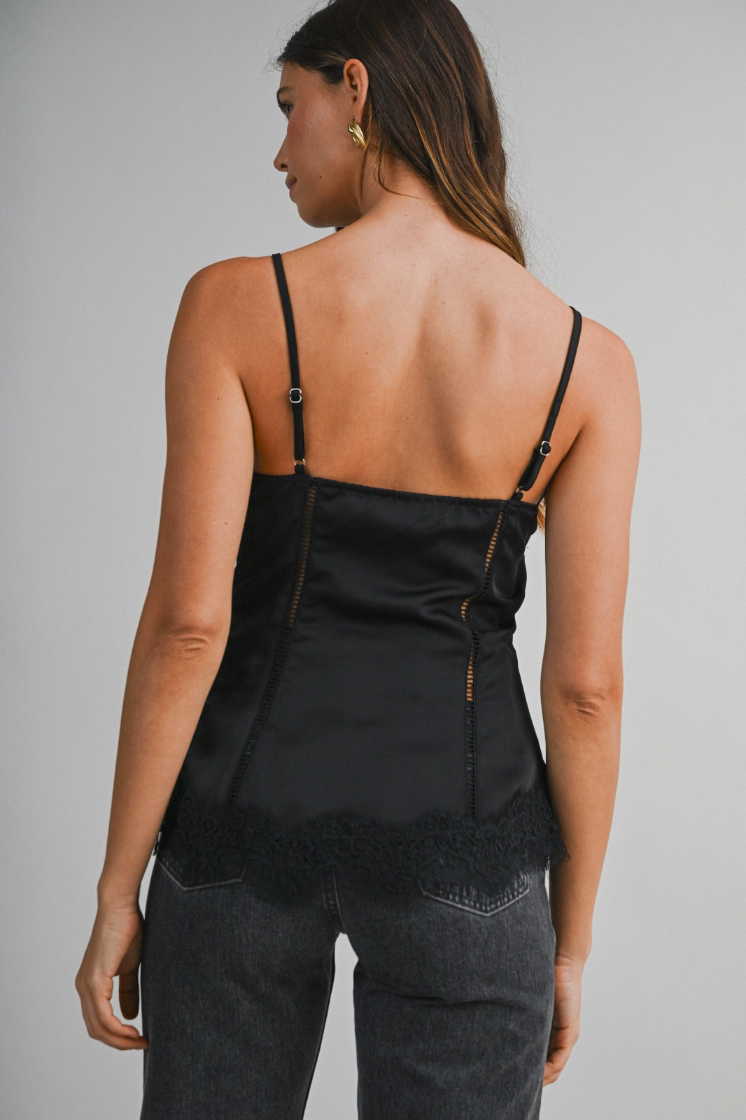 SATIN LACE TOP