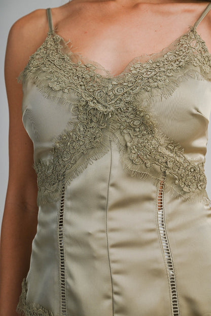 SATIN LACE TOP