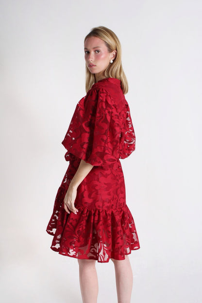VESTIDO CORTO ROJO