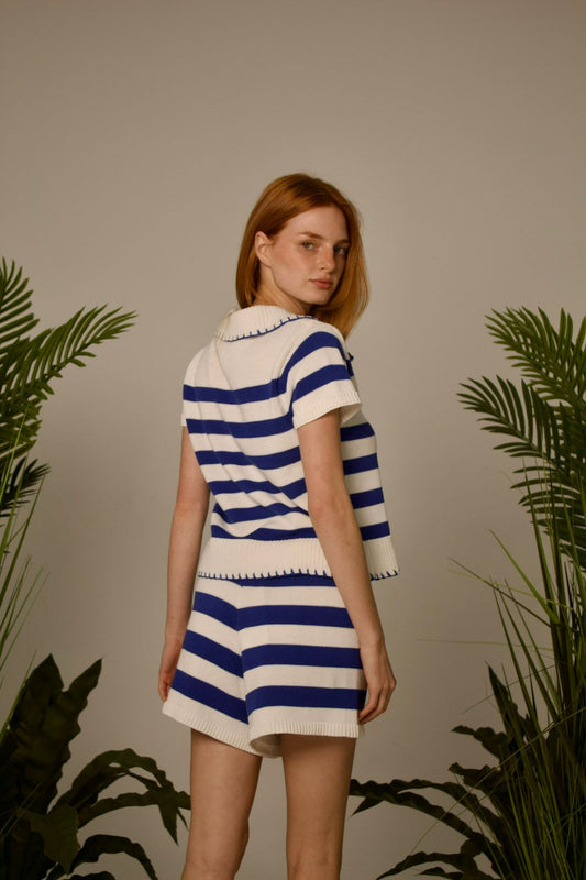 Blue Stripes Coastline Shorts