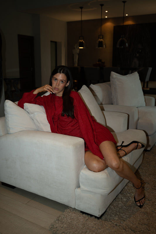 Knit Pleated Mini Skirt