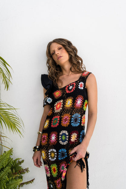 Crochet color dress