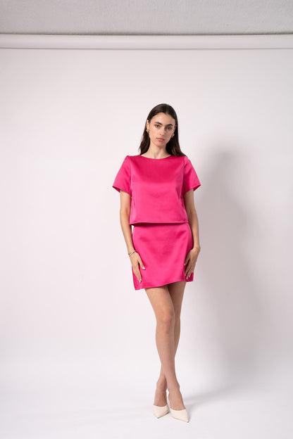 Satin Pink Skirt