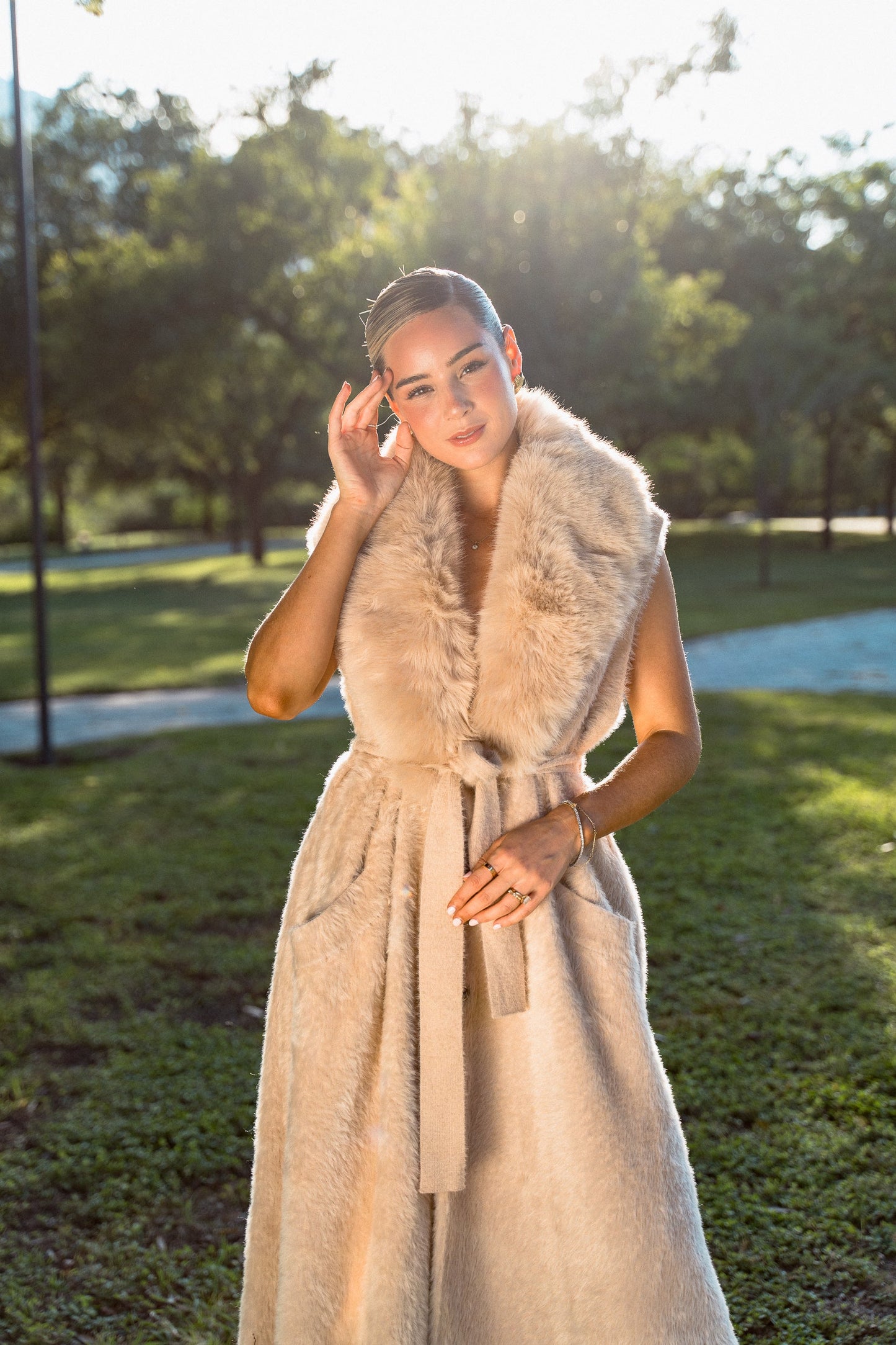 Fur collar coat PREORDEN