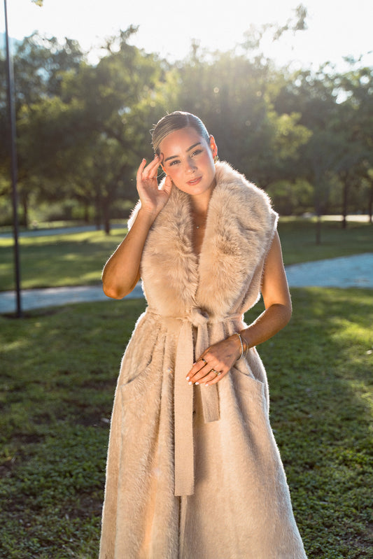 Fur collar coat PREORDEN