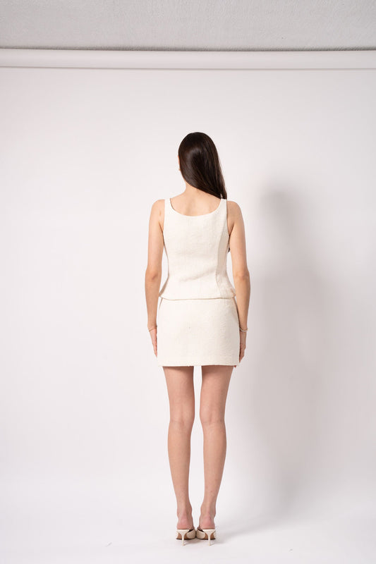 White Tweed Skirt