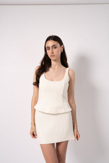 White Tweed Skirt