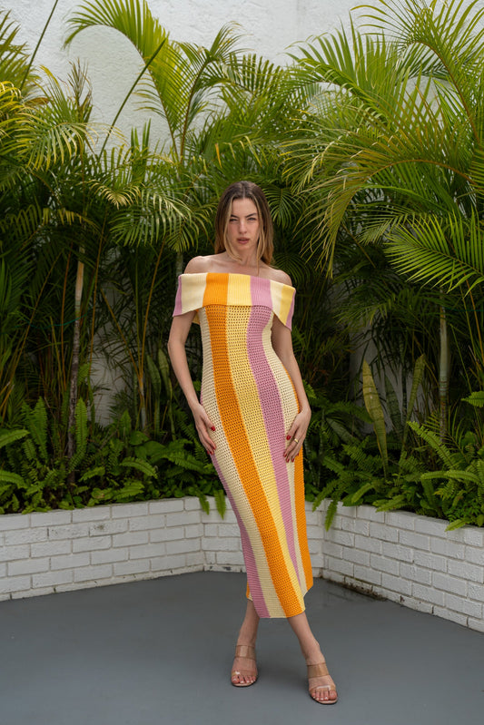 Sunset Stripes Dress