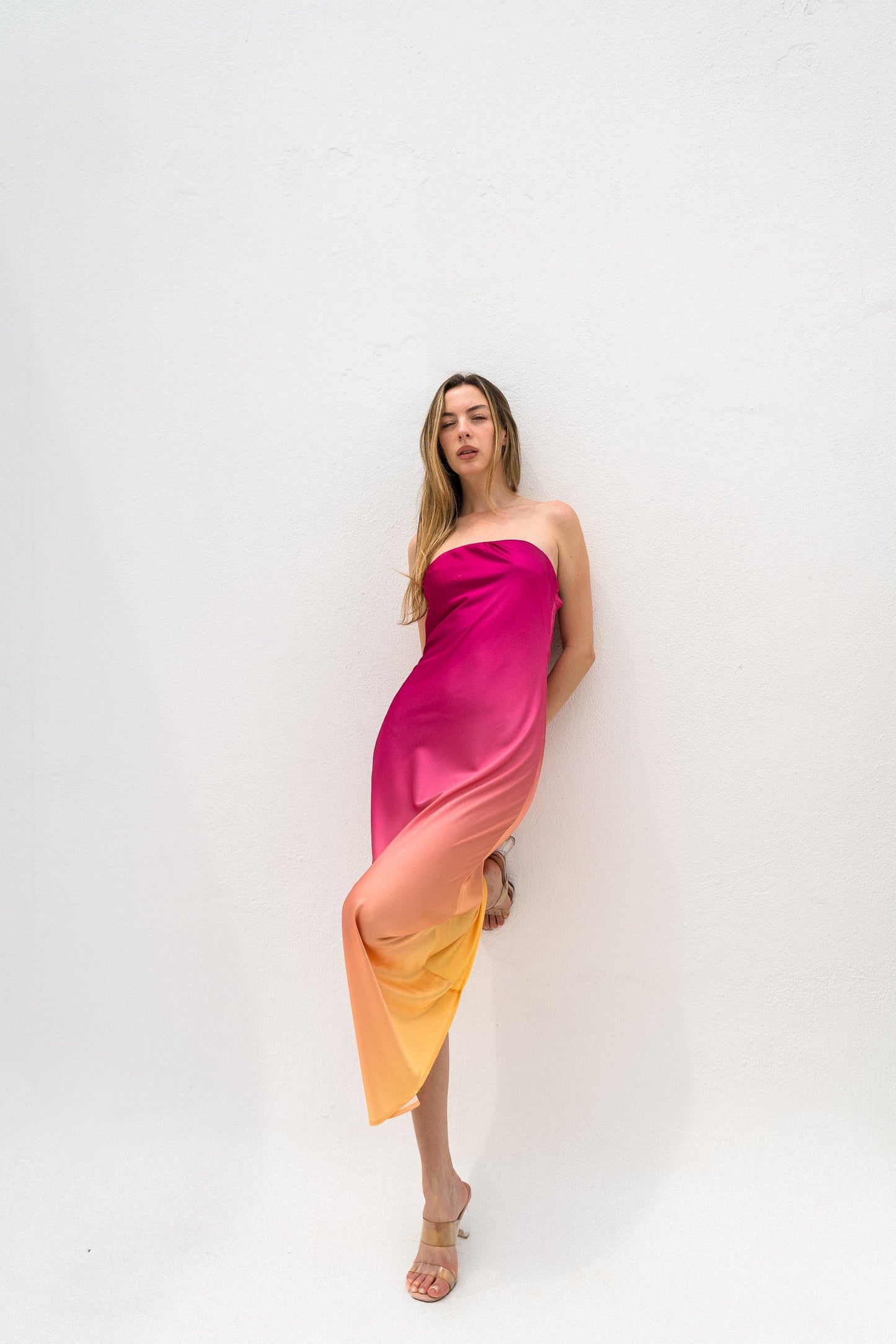 Mimosa strapless dress