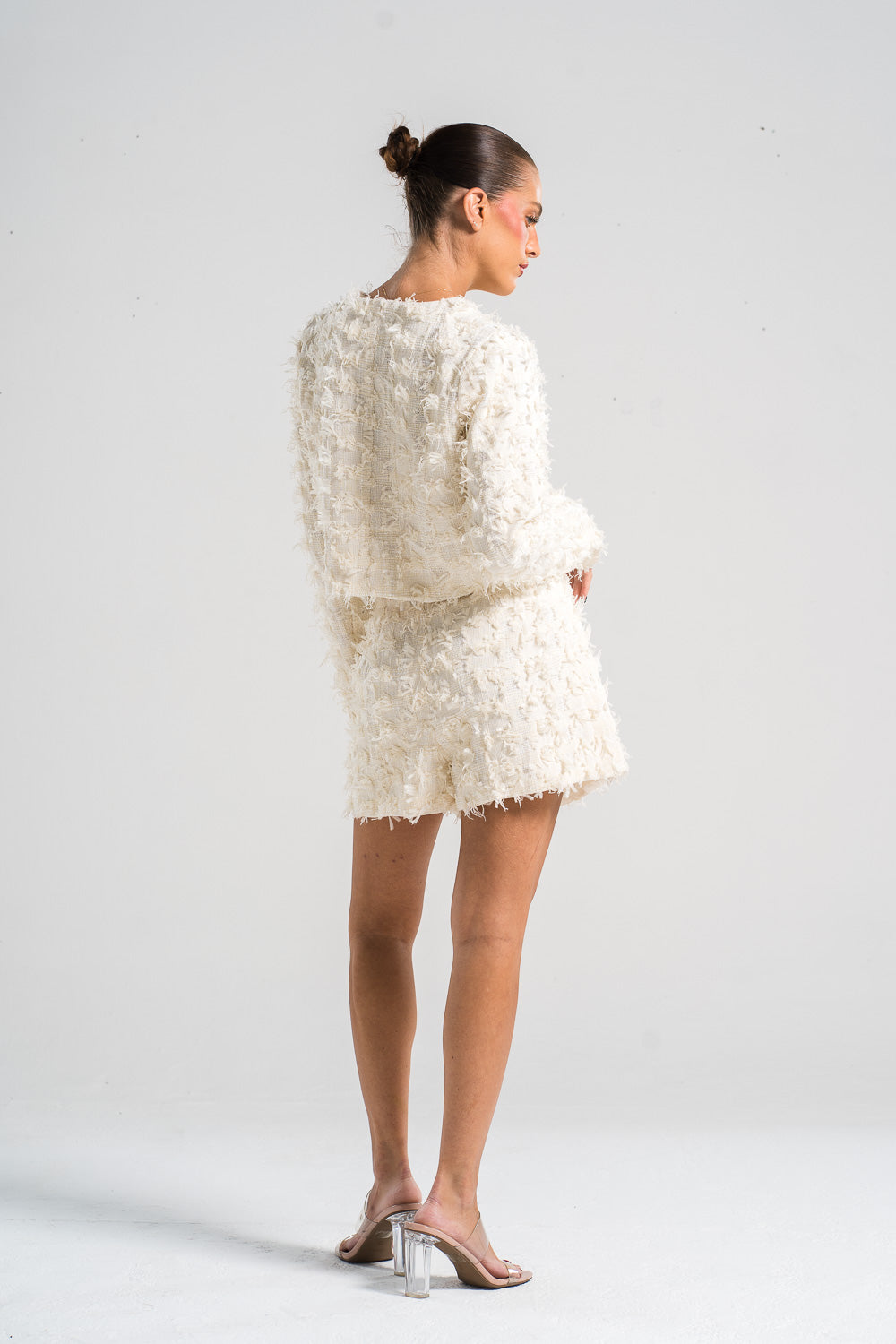 Frill Sweater & Short Skirt