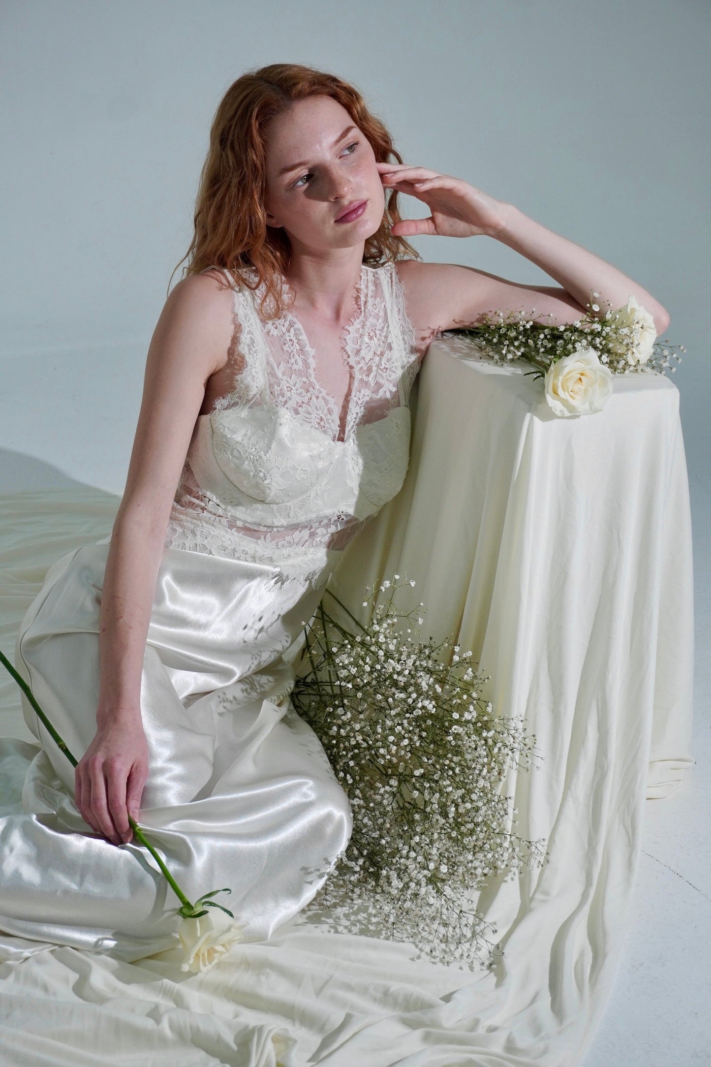Lace Satin dress