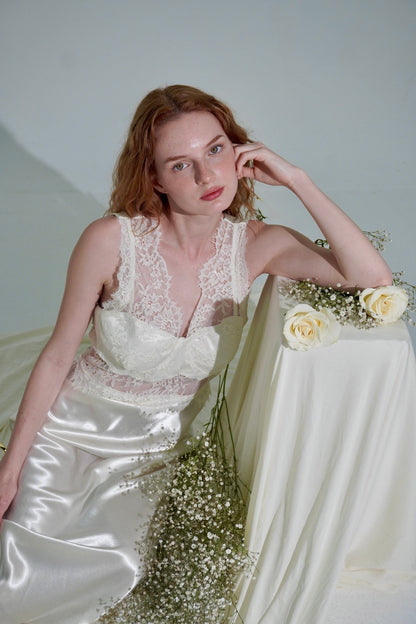 Lace Satin dress