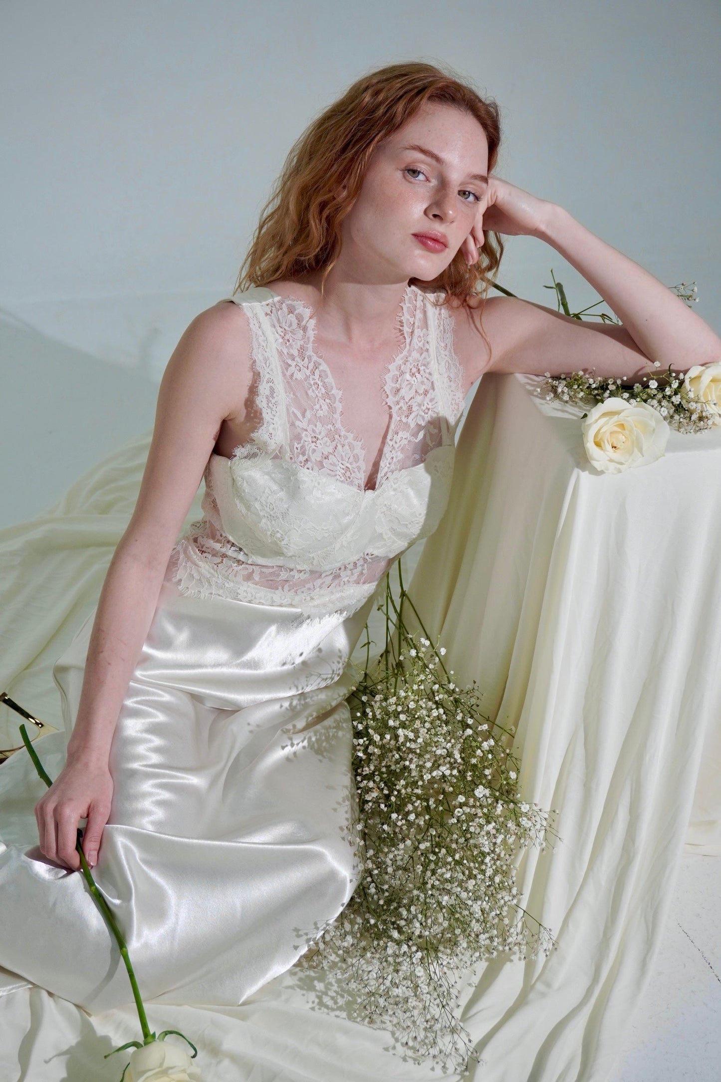 Lace Satin dress