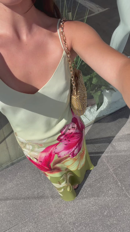 Lily Floral Slip Dress – Maxi de Tirantes con Estampado Floral