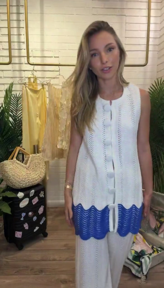 Coastal Crochet Knit Matching Set